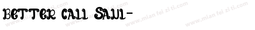 better call Saul字体转换